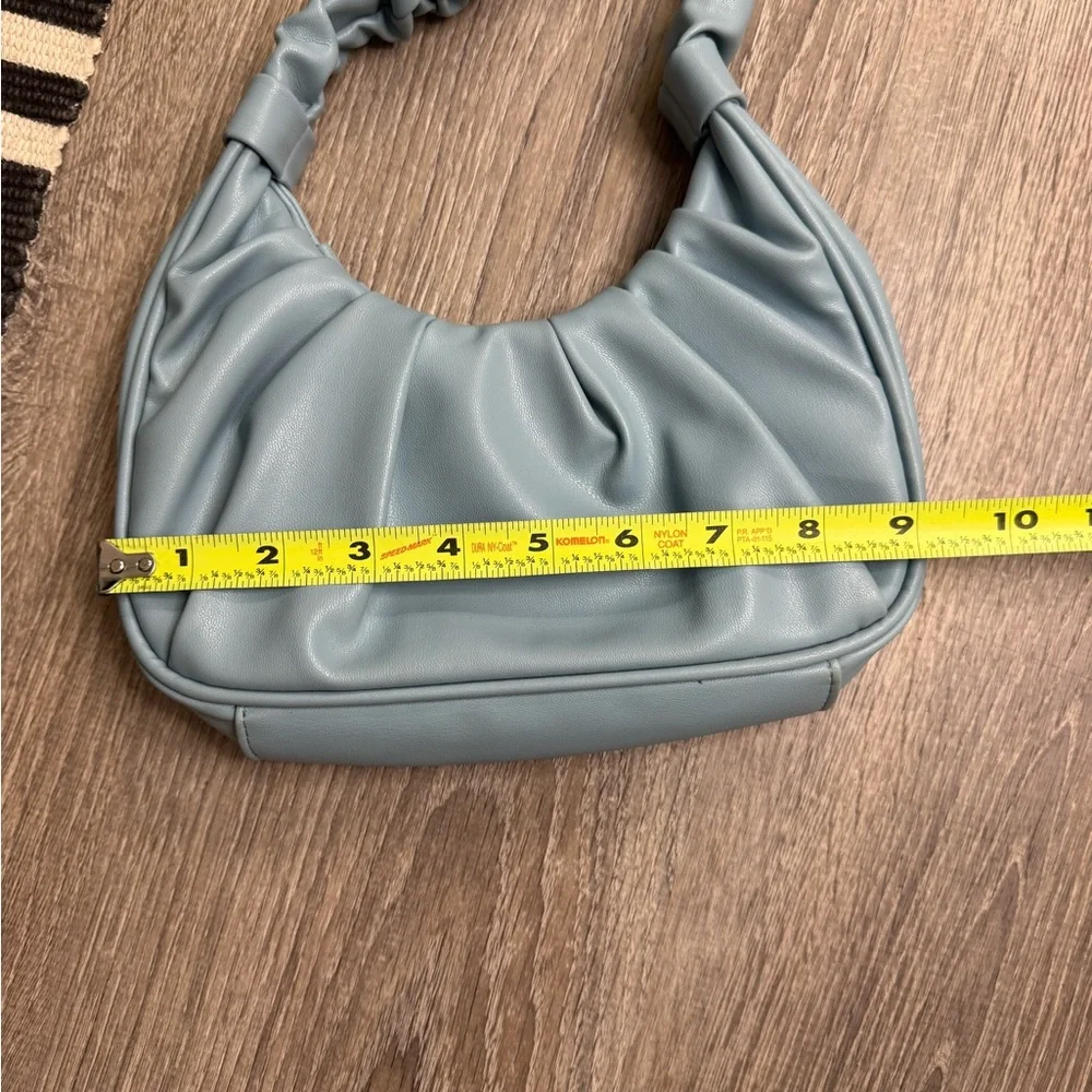 Olivia & Kate Light Blue Faux Leather Mini Shoulder Bag - Picture 4 of 10